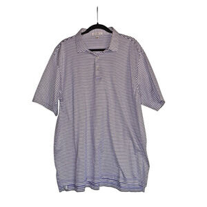 Peter Millar Sz XL Striped Polo Shirt‎ Golf Preppy Casual Classiccore